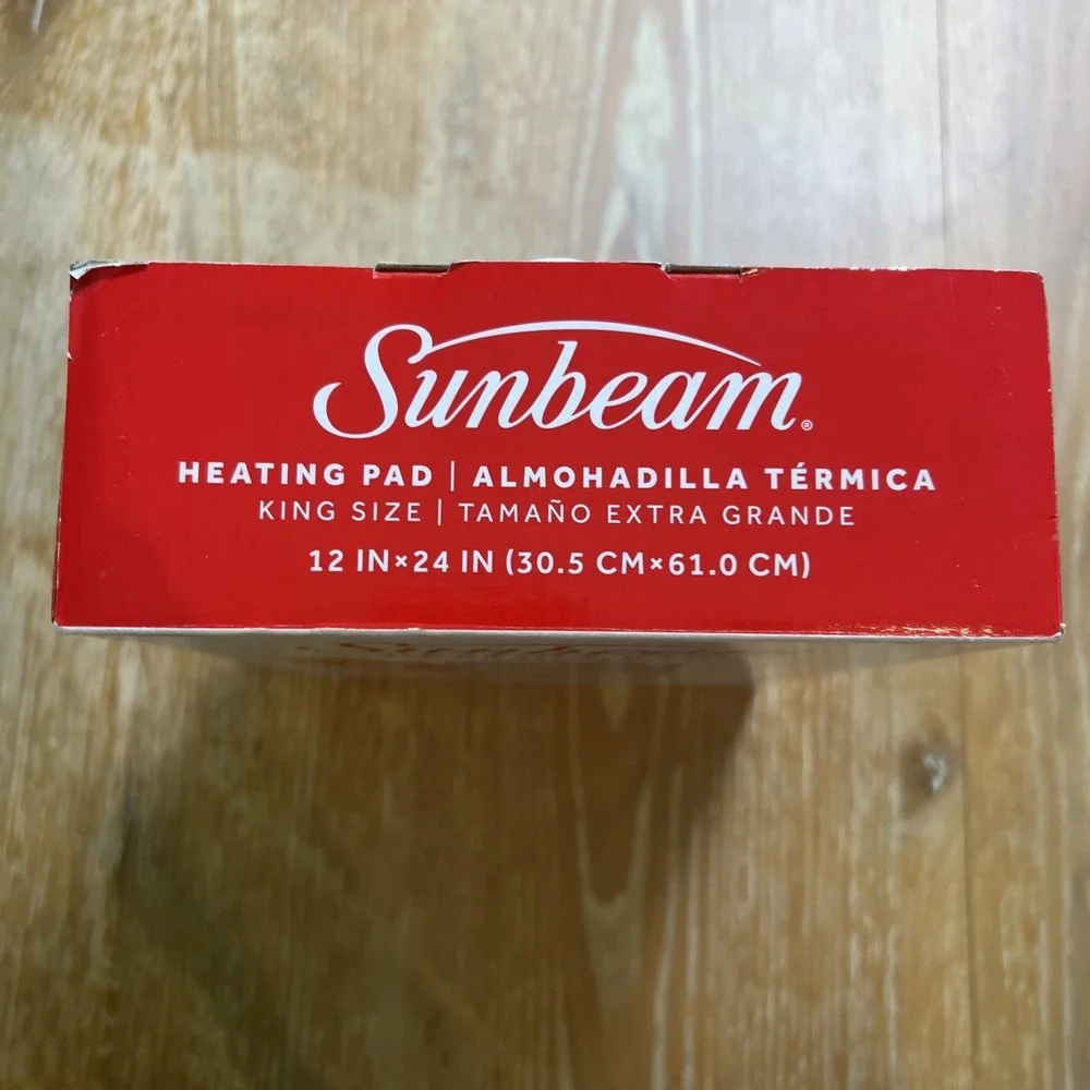 Sunbeam Heating Pad King Size 4 Heat Settings 2 Hour Shut Off 12x24 NEW in Box